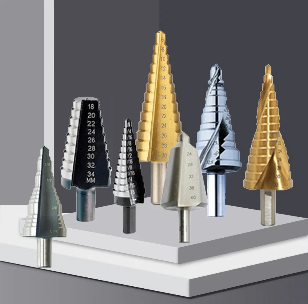 Tin-Coated Coated HSS Hex Shank Step Drill Bit