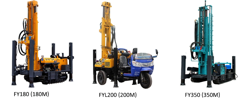 Small Portable Diesel Crawler Mobile Hydraulic Rotary Mine Rock Core DTH Diamond Bit Hammer Trailer Deep Borehole Ground Water Well Drill Machine Drilling Rig